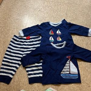 Little Me pajamas sailboats